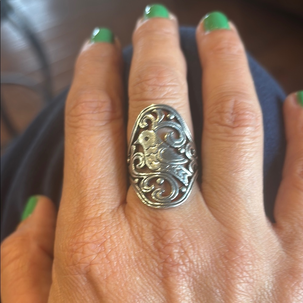 James Avery retired bird of paradise ring